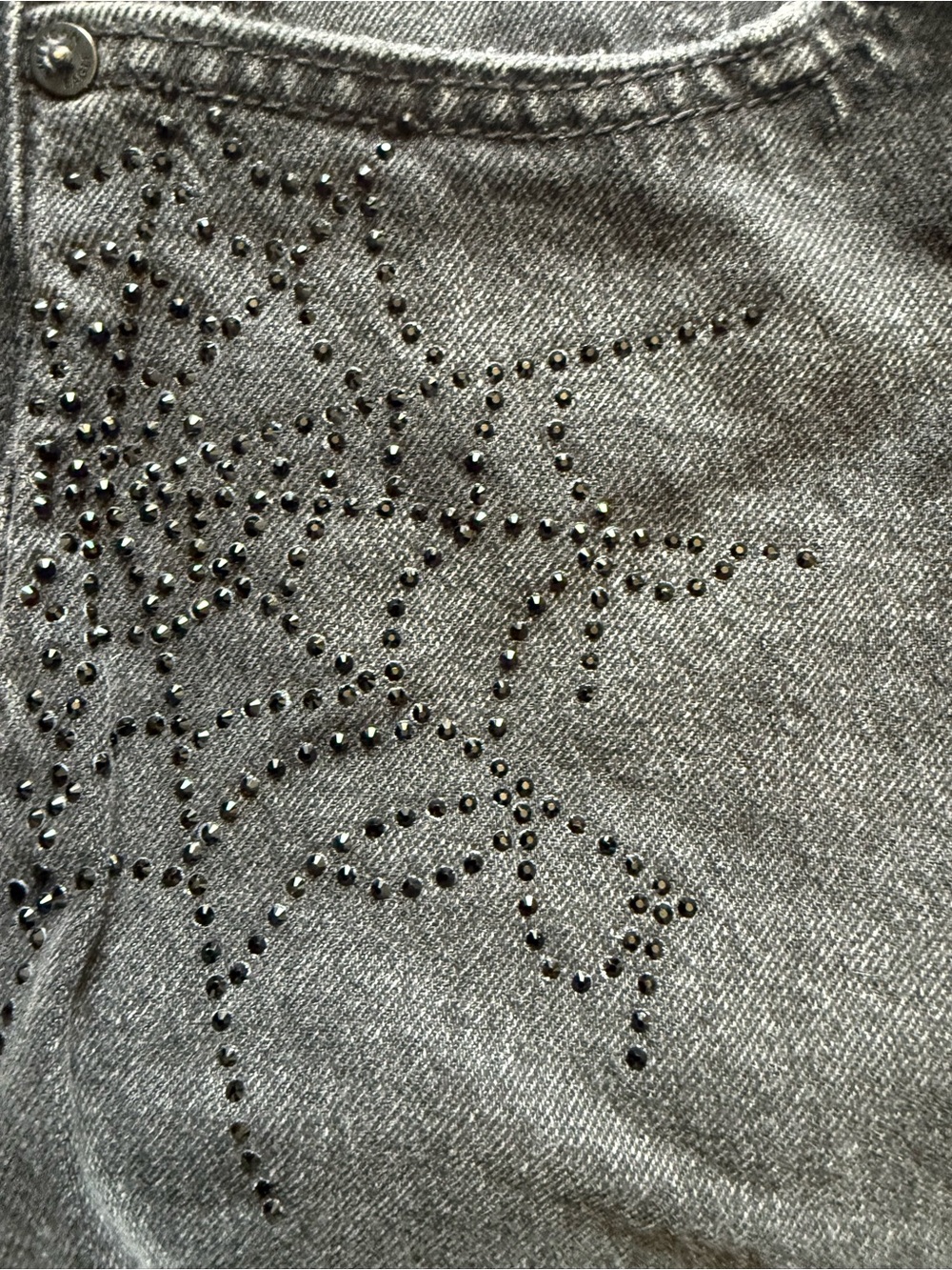 American Eagle Outfitters Gray Studded Jeggings